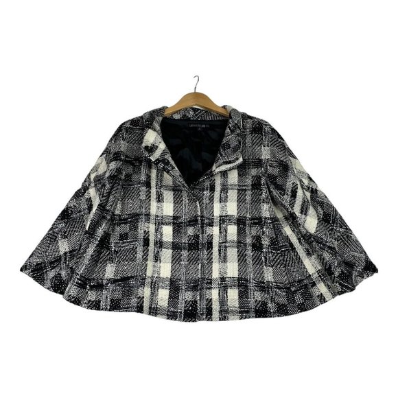 Lafayette‎ 148 Wool Blend Button Blazer size Small Black/White - Picture 1 of 7